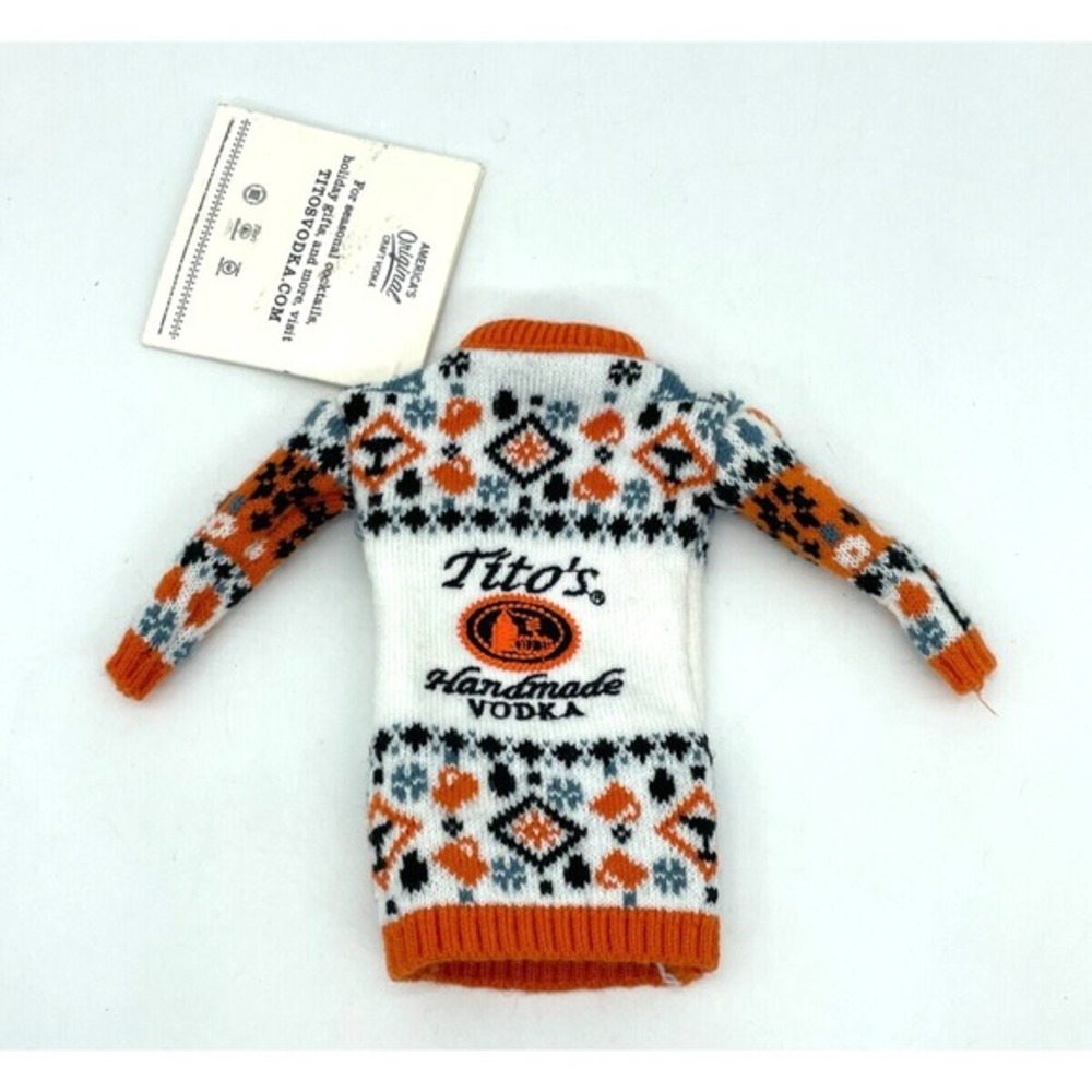 Titos‎ Vodka Mini Christmas Sweater Bottle Cover Gift